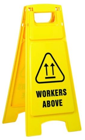 Plastic Sign Stand, , Workers Above