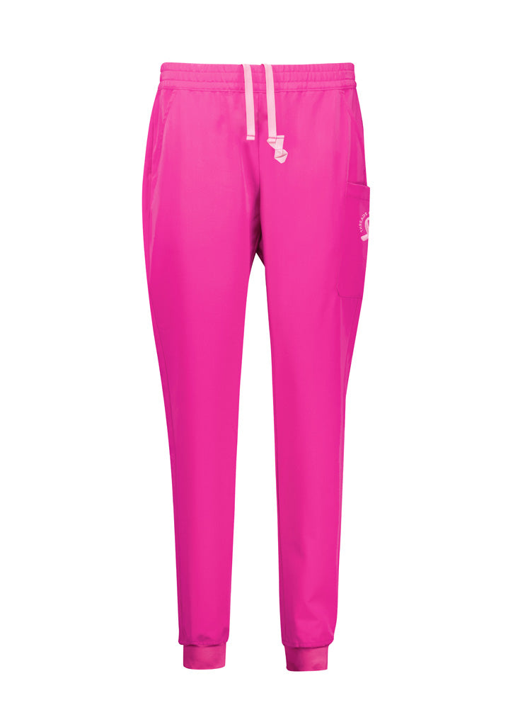 BizCare CSP241LL Womens Pink Jogger Scrub Pant product front