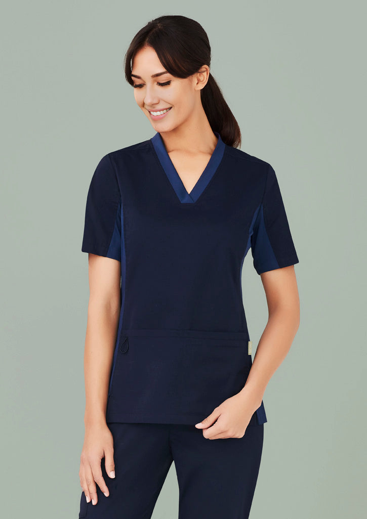 BizCare CST043LS Womens Riley Stretch Scrub Top