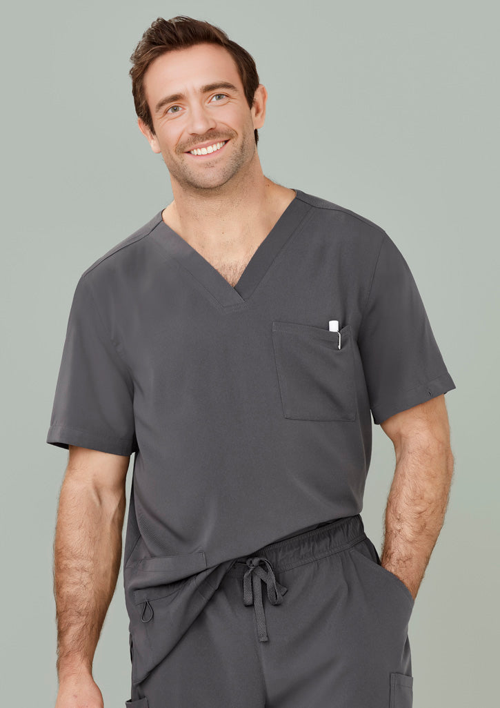 BizCare CST945MS Mens Avery V-Neck Scrub Top