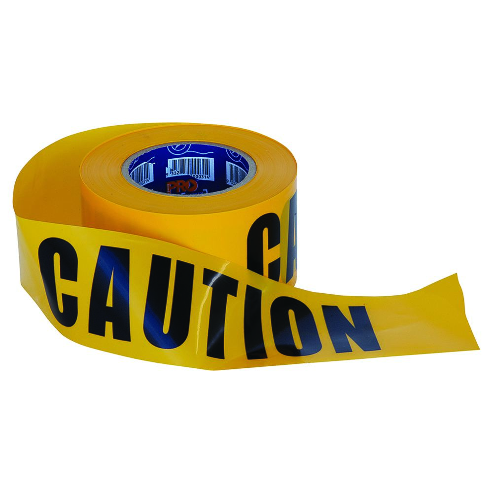 Pro Choice Safety Gear CT10075 Barricade Tape - 100M X 75mm Caution Print