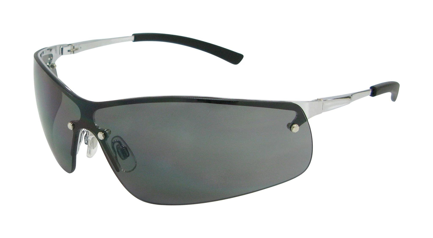 Maxisafe EBO378 BOSTON Metal Frame Safety Glasses - Smoke Lens