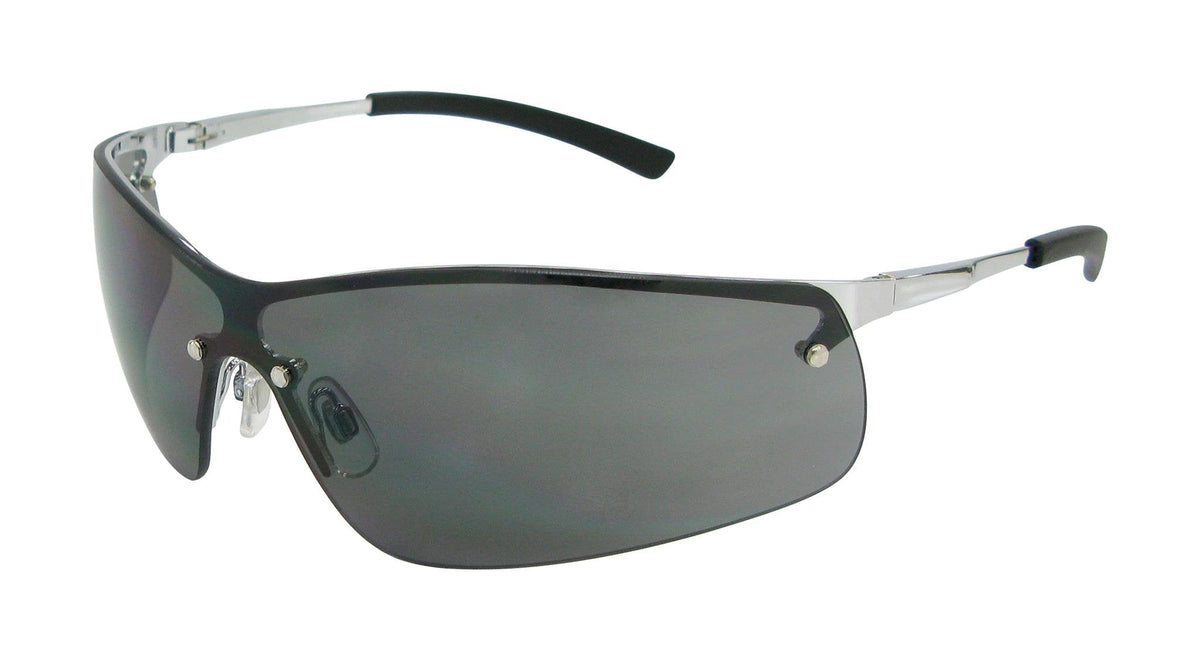 Maxisafe EBO378 BOSTON Metal Frame Safety Glasses - Smoke Lens