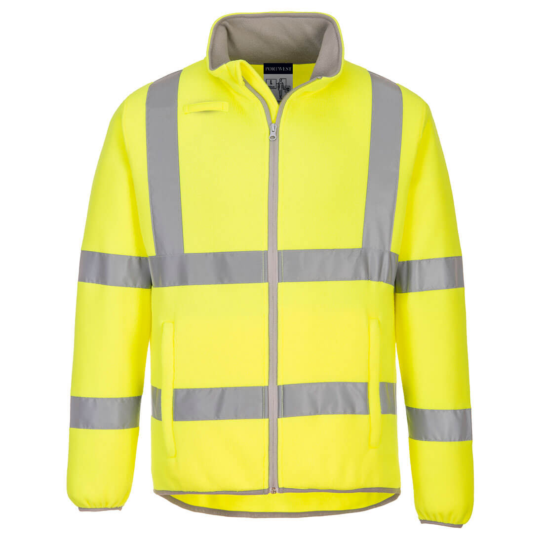 Portwest Eco Hi-Vis Polar Fleece Jacket in Yellow