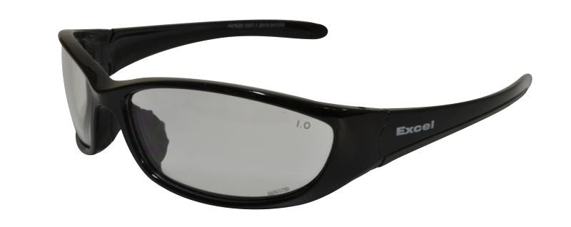 Maxisafe EDE315 Excel Black Frame Clear Safety Glasses