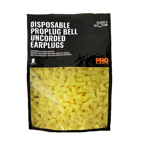 Pro Choice Safety Gear EPYU500R Probell Uncorded Earplug Refill For Dispenser (500 Pairs)