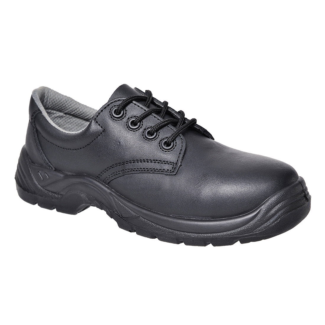 Portwest Composite Action Leather Low Shoe S1P SRC in Black