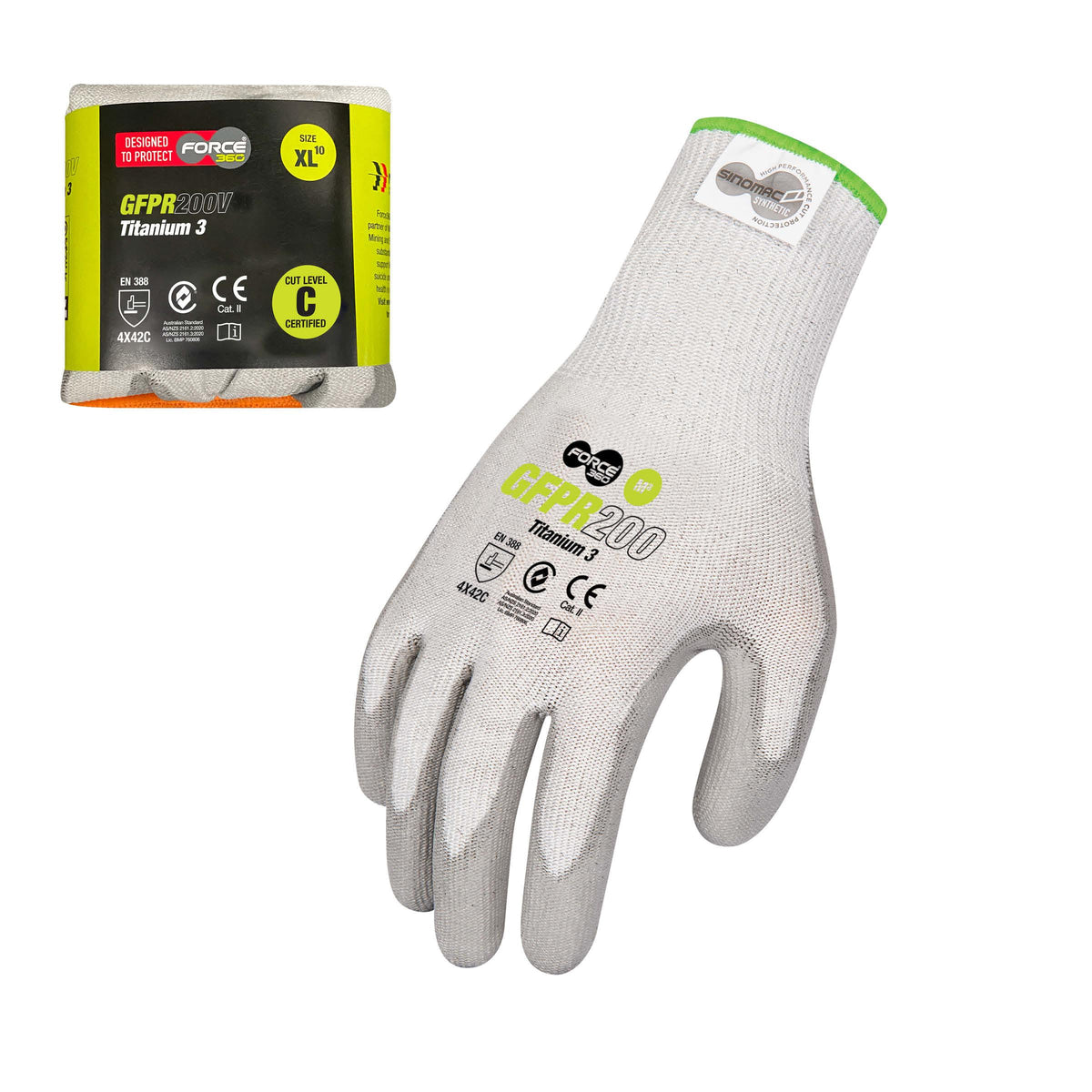Force360 GFPR200V Force360 Titanium 3 PU Glove (Cut Level C) Vend-Ready Packaging