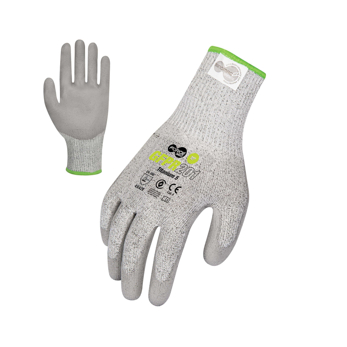 Force360 GFPR201 Force360 Titanium 5 PU Glove (Cut Level E)