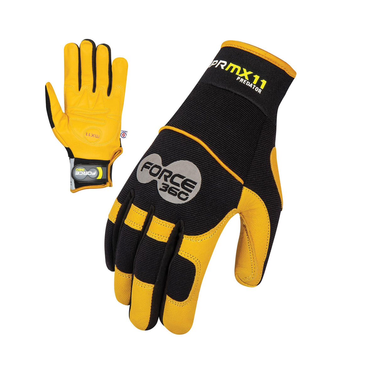Force360 GFPRMX11 Force360 Predator Deerskin Mechanics Glove