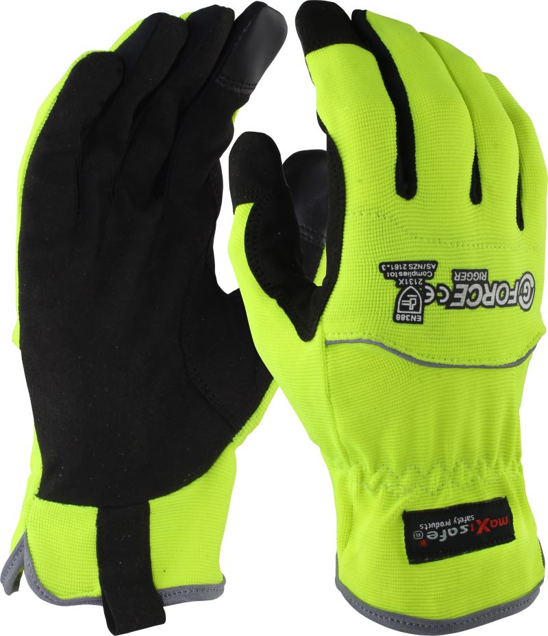 Maxisafe GRS255 G-Force HiVis Synthetic Riggers Glove