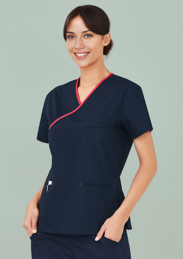 BizCollection H10722 Womens Contrast Scrub Top