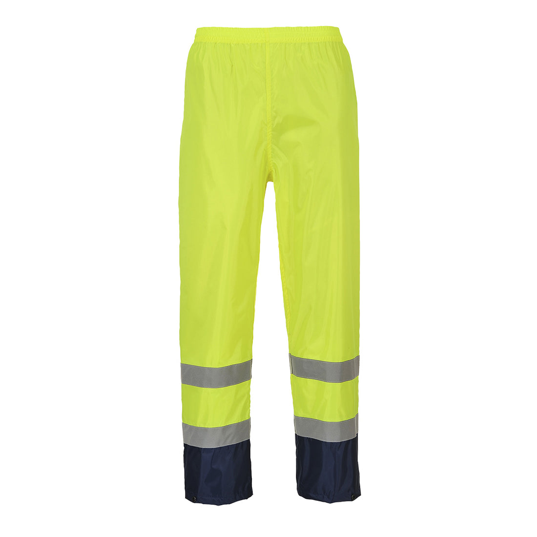 Portwest Hi-Vis Classic Two Tone Rain Pants in Yellow/Navy