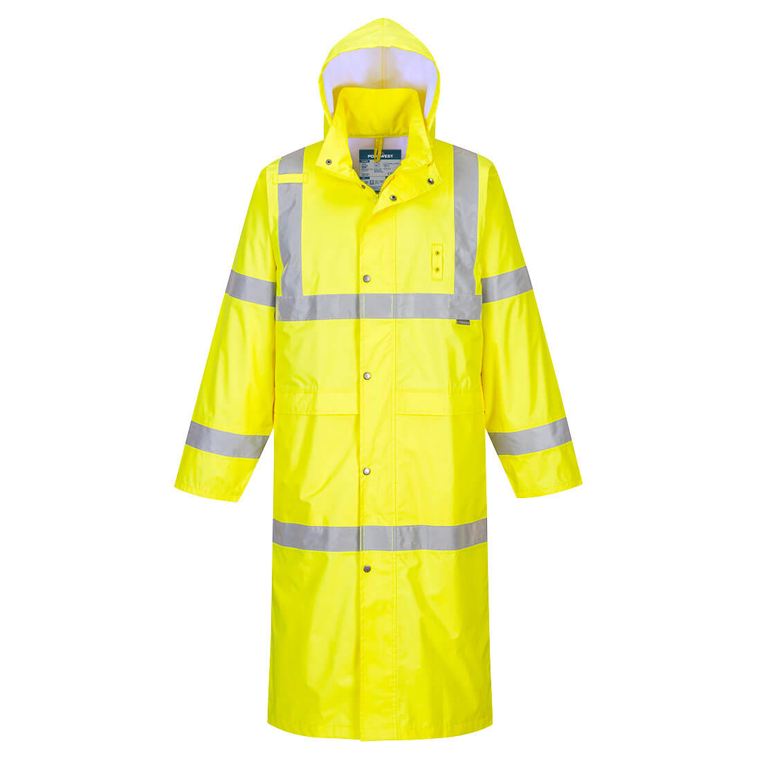 Portwest Hi-Vis Rain Coat 122cm in Yellow