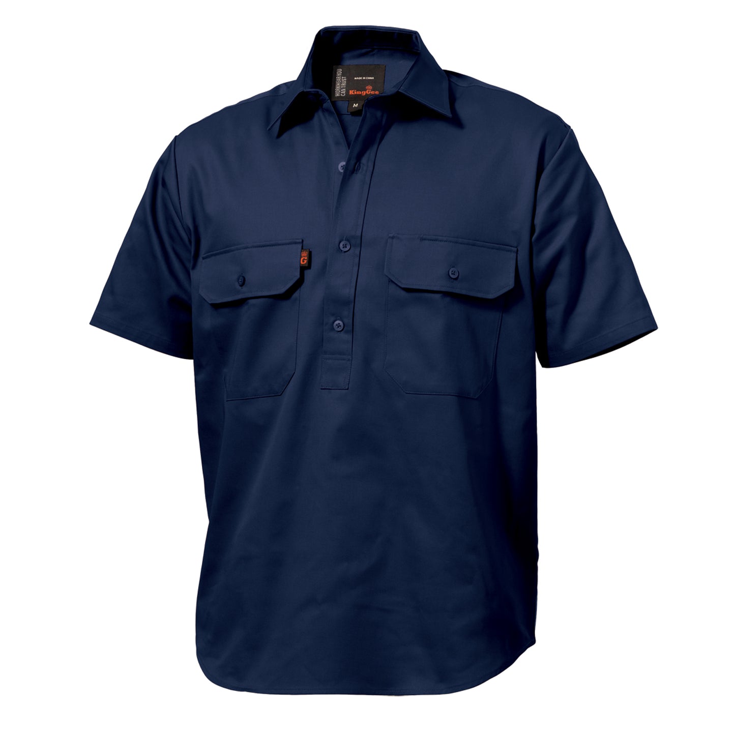 King Gee K04060 Originals Short Sleeve Closed Front Cotton Drill Work Shirt