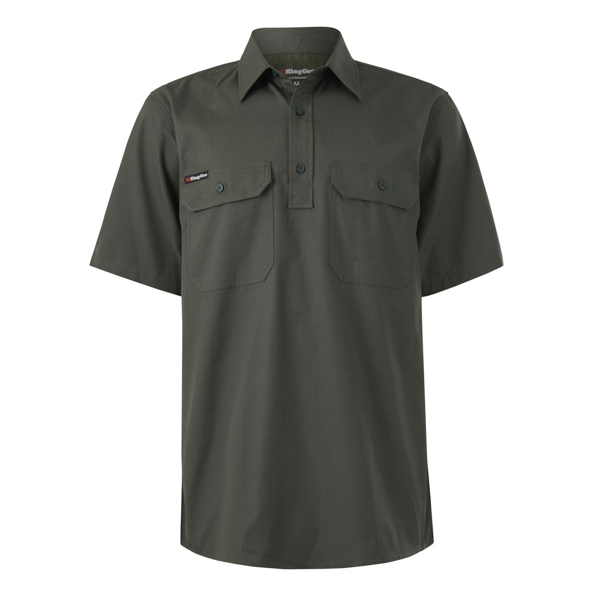 King Gee K14032 Workcool Vented Closed Front Shirt Short Sleeve