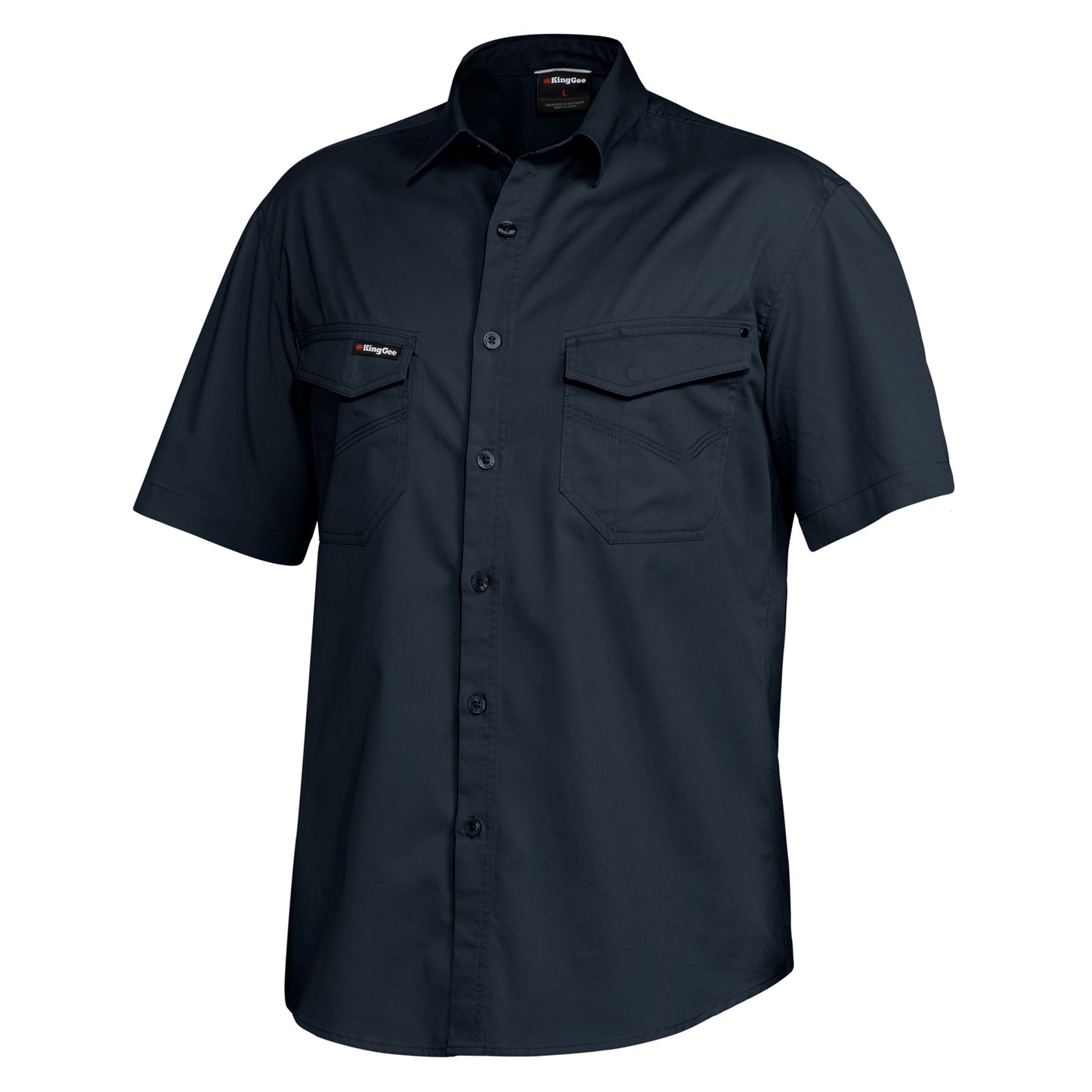 King Gee K14355 Tradies Lightweight Cotton Drill Short Sleeve Work Shirt