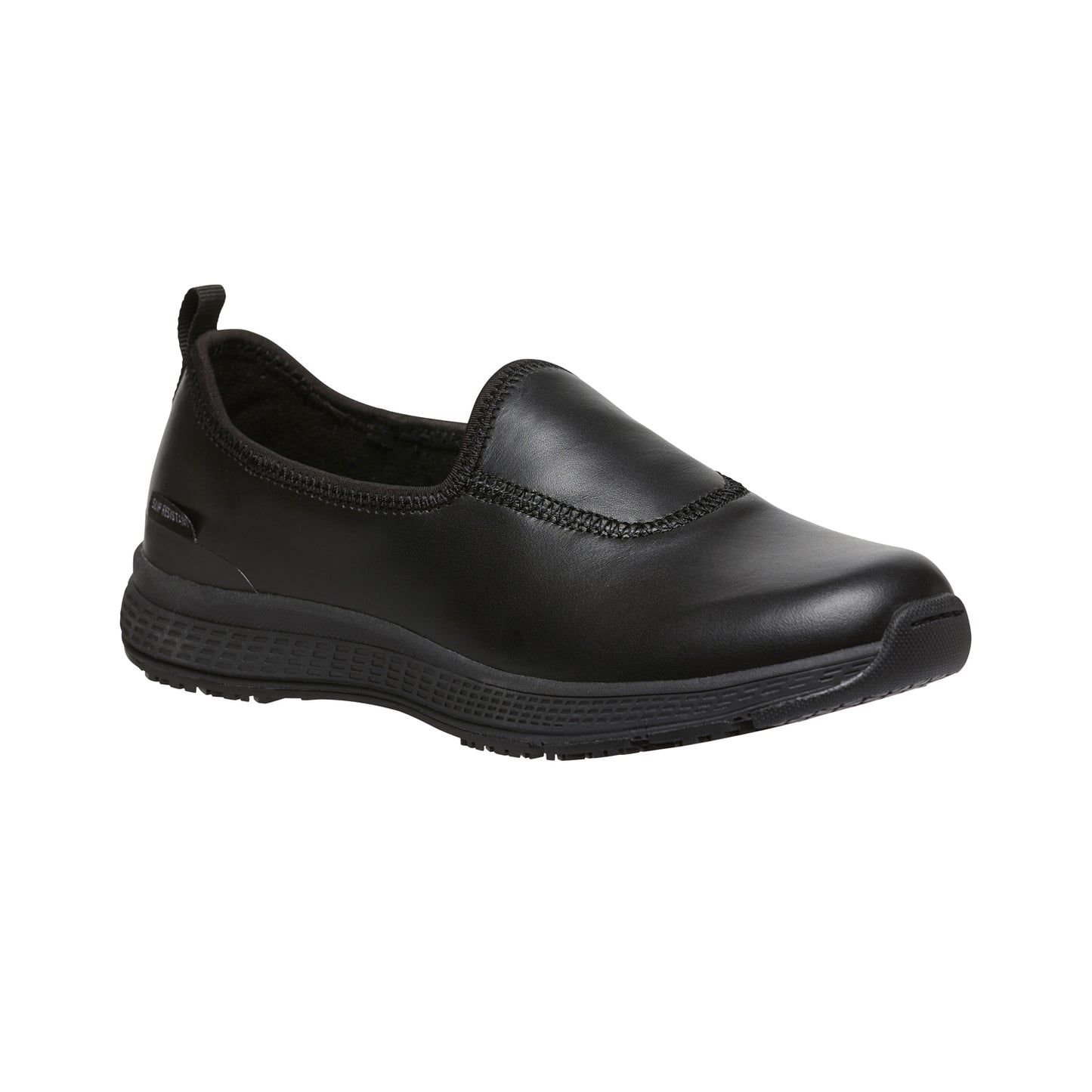 King Gee K22340 Women's Superlite Leather Slip-On Work Shoes -Black