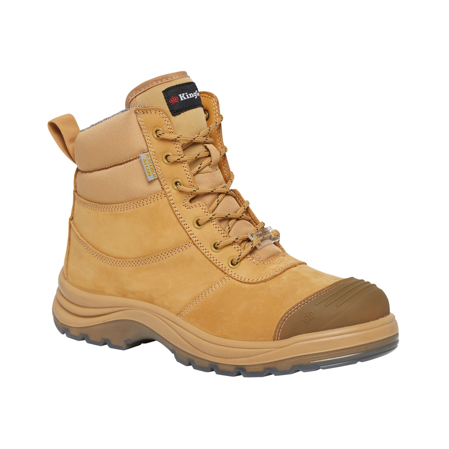 King Gee K27105 Tradie Zip/Lace Composite Safety Work Boots 6" - Wheat