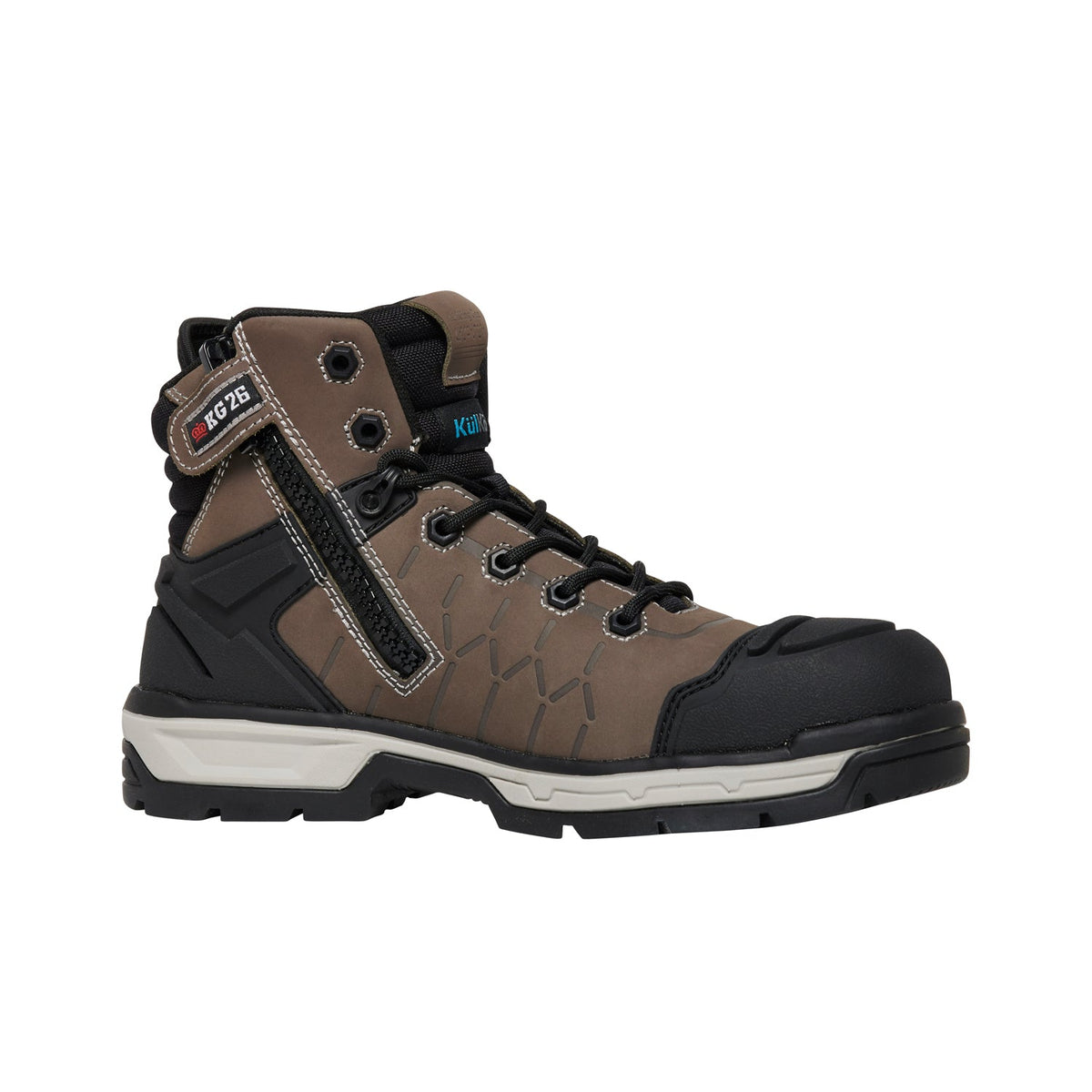 King Gee K27120 Quantum Hybrid Zip/Lace Composite Toe Work Boots 5" - Cedar