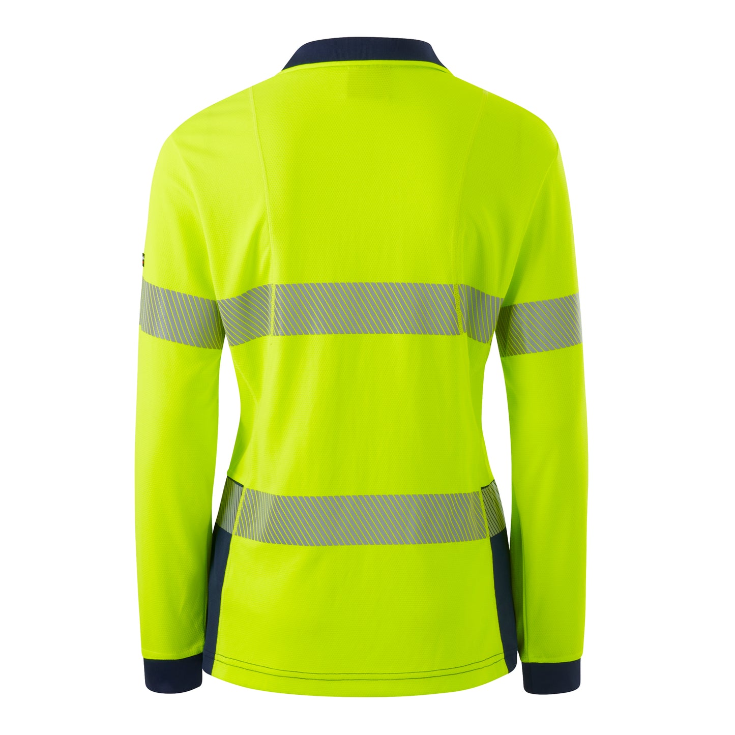 King Gee K44223 Womens Workcool Hyperfreeze Spliced Long Sleeve Polo with Segmented Tape