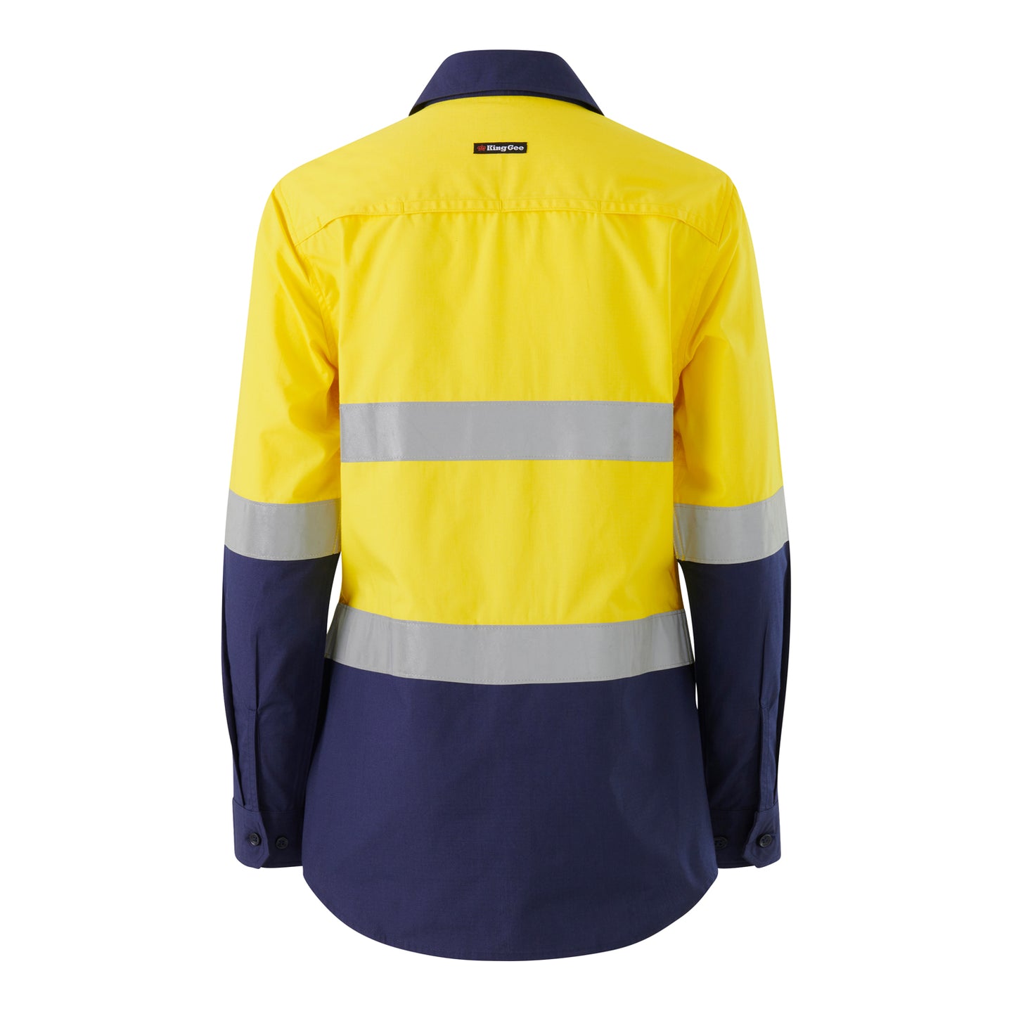 King Gee K44227 Womens Workcool Vented Spliced Spliced Shirt Taped Long Sleeve