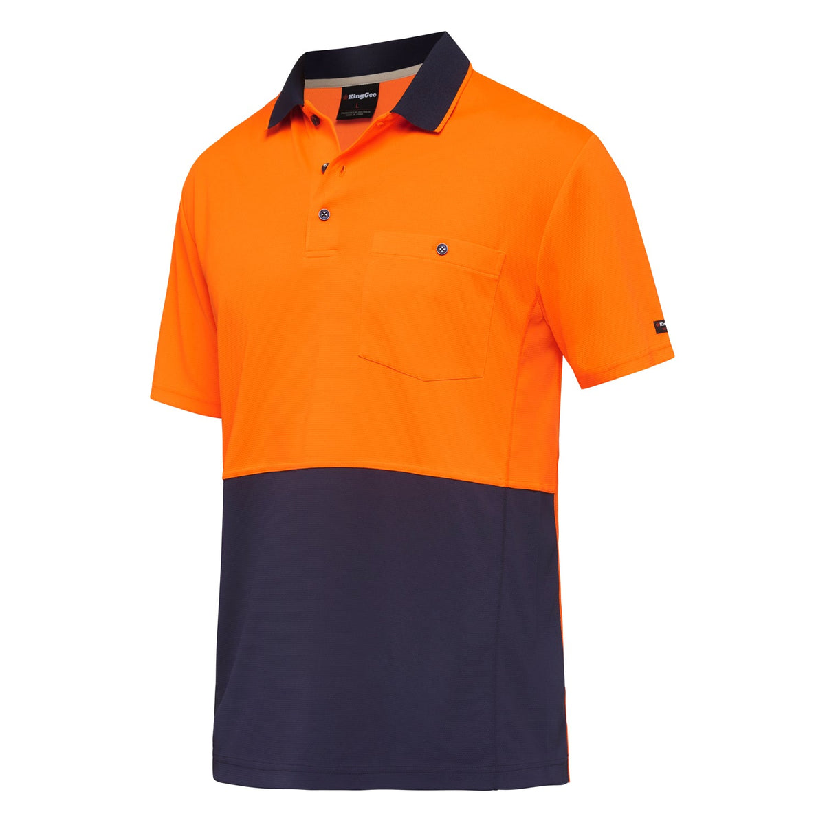 King Gee K54205 Workcool Hyperfreeze Hi-Vis Two Tone Short Sleeve Polo Shirt