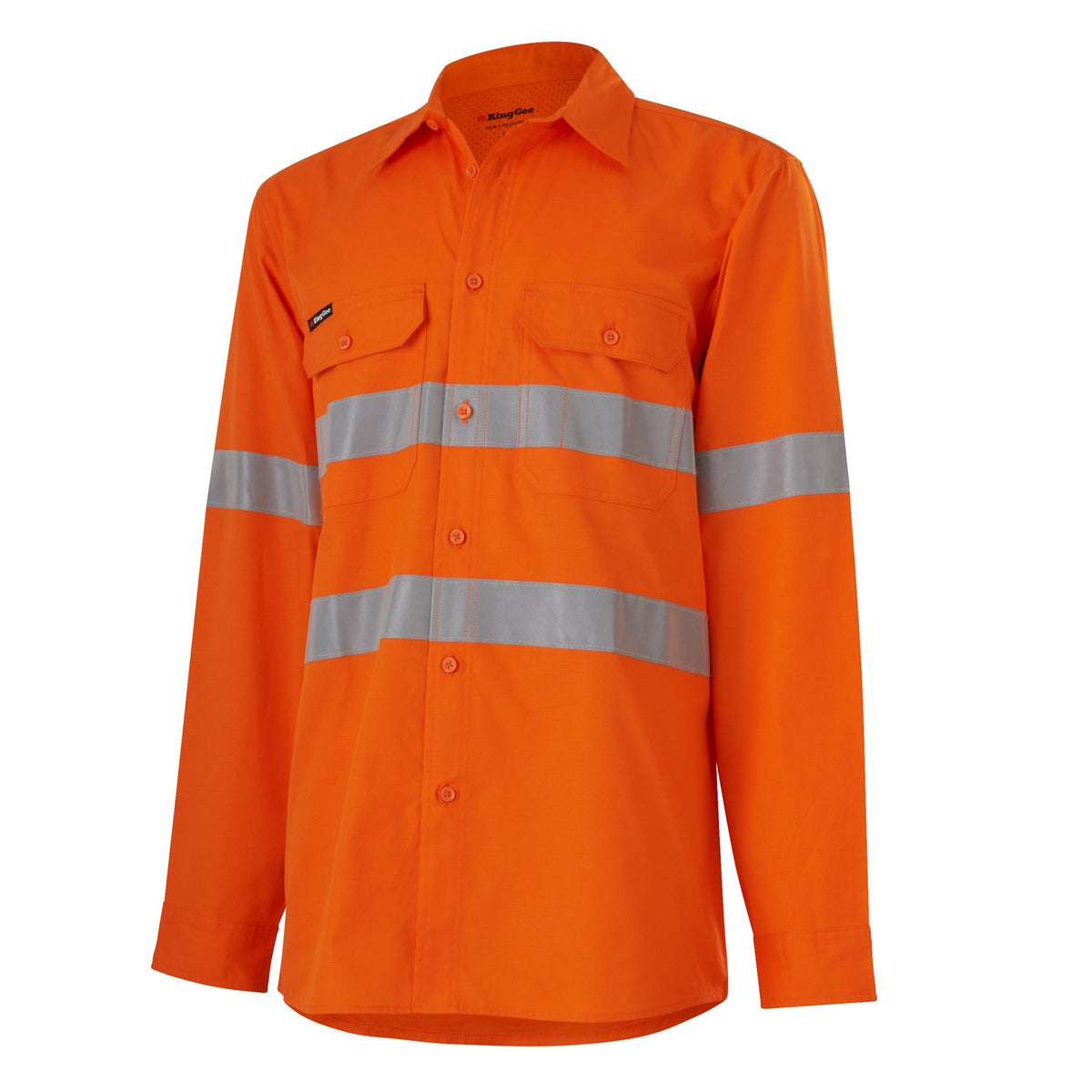 King Gee K54915 Workcool Vented Shirt Taped Long Sleeve