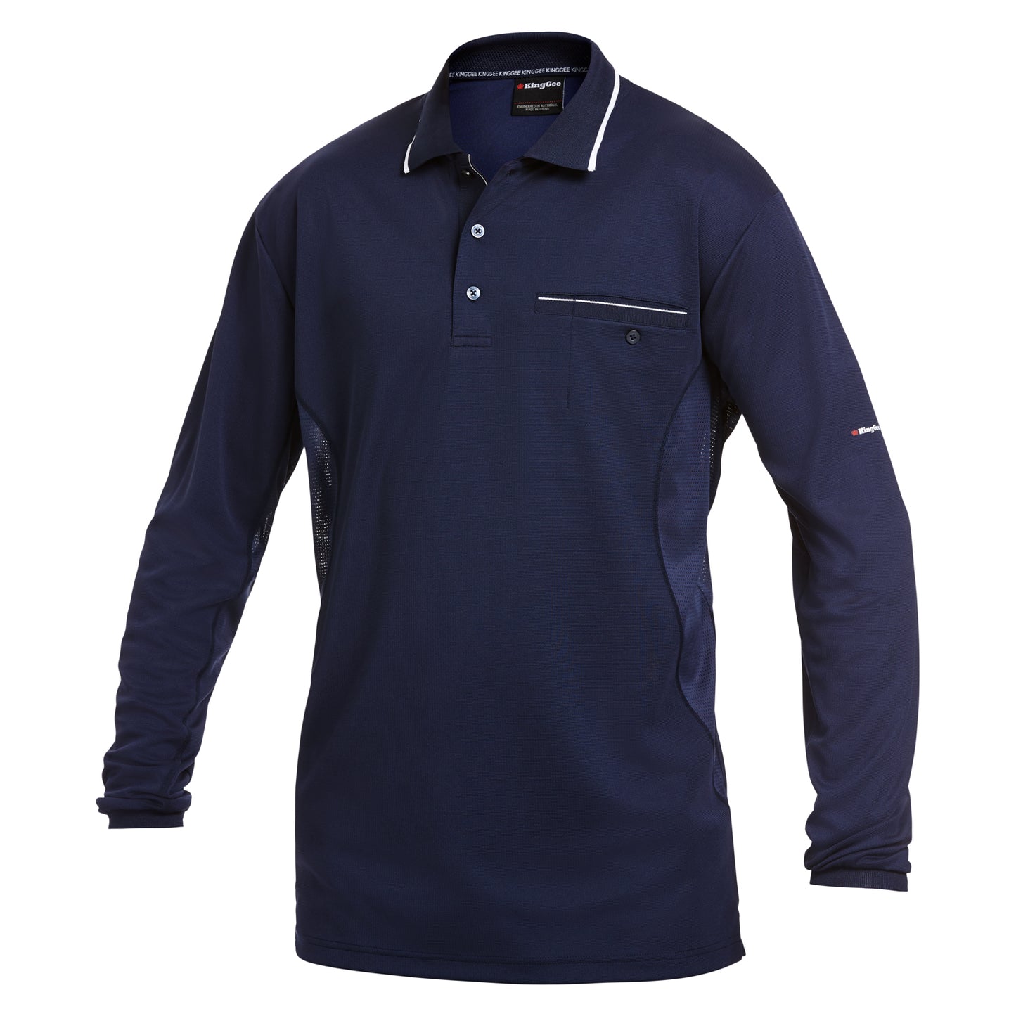 King Gee K69790 Workcool Long Sleeve Polo Shirt