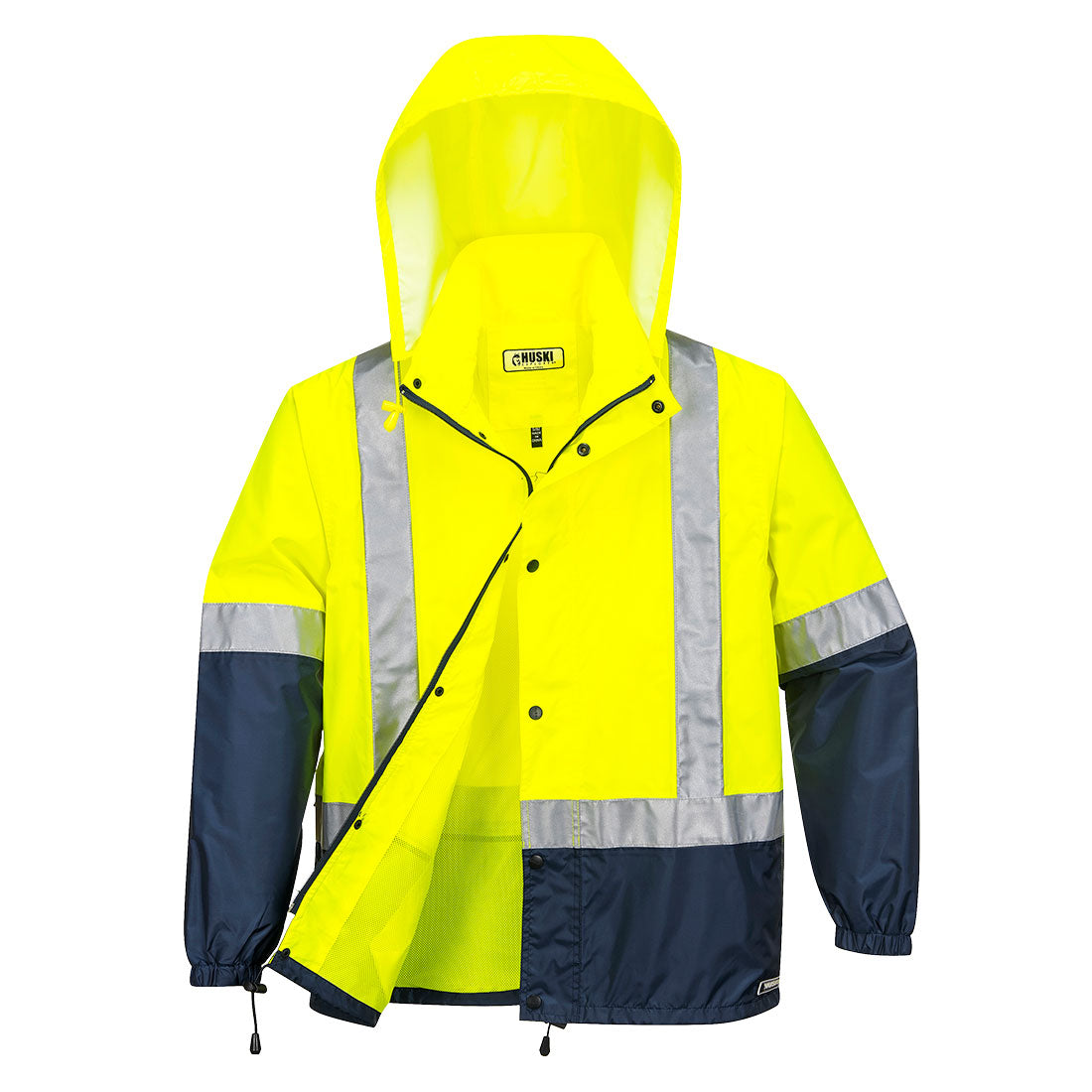 Portwest HUSKI Socket Packable Jacket in Yellow/Navy