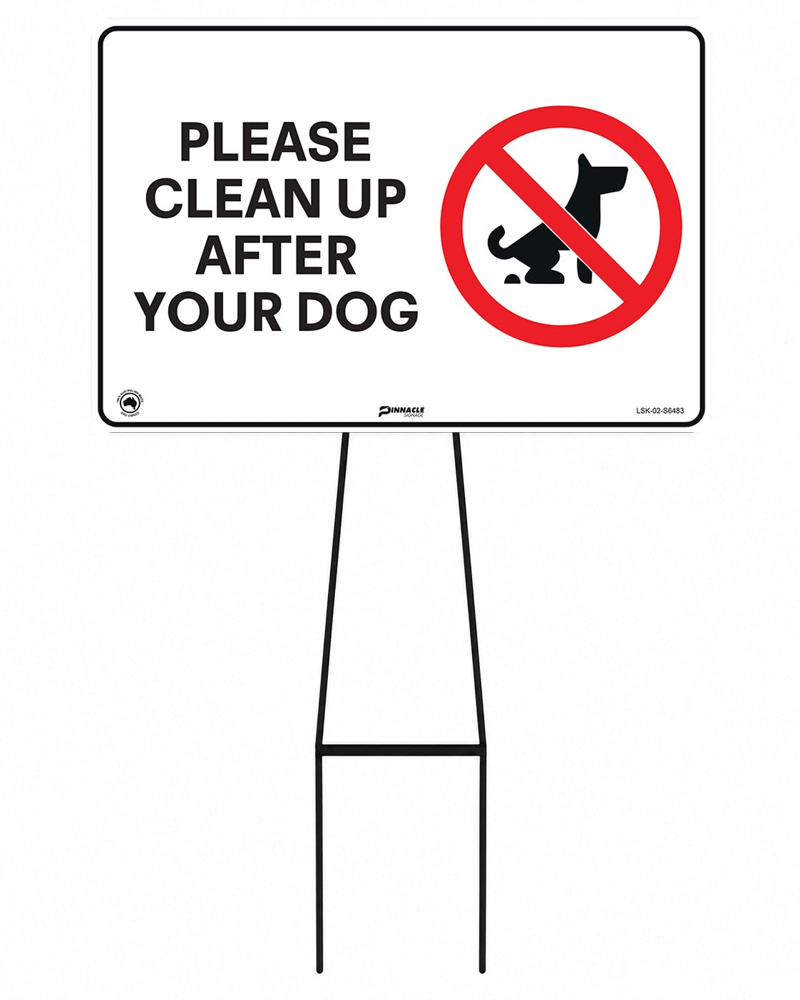 Bull Stake Lawn Sign Kit, Keep Dogs On Leads, Tall, 400 x 300mm Sign