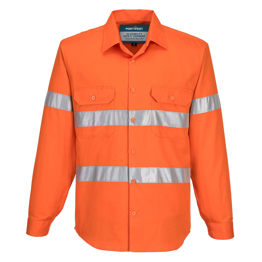 Portwest Darwin Hi-Vis Shirt L/S in Orange