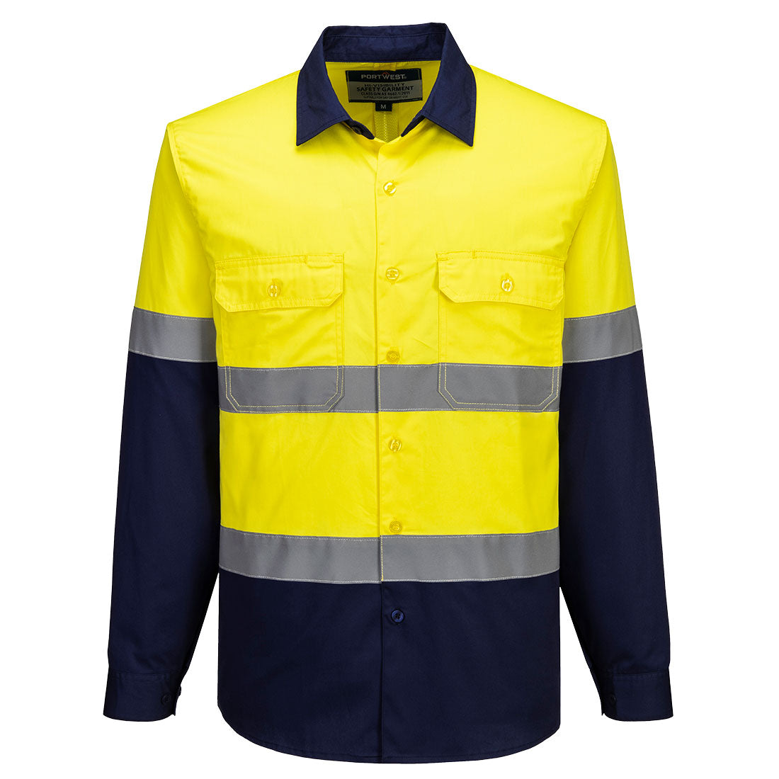 Portwest MA803 Industrial Hi-Vis Lightweight Contrast Shirt L/S