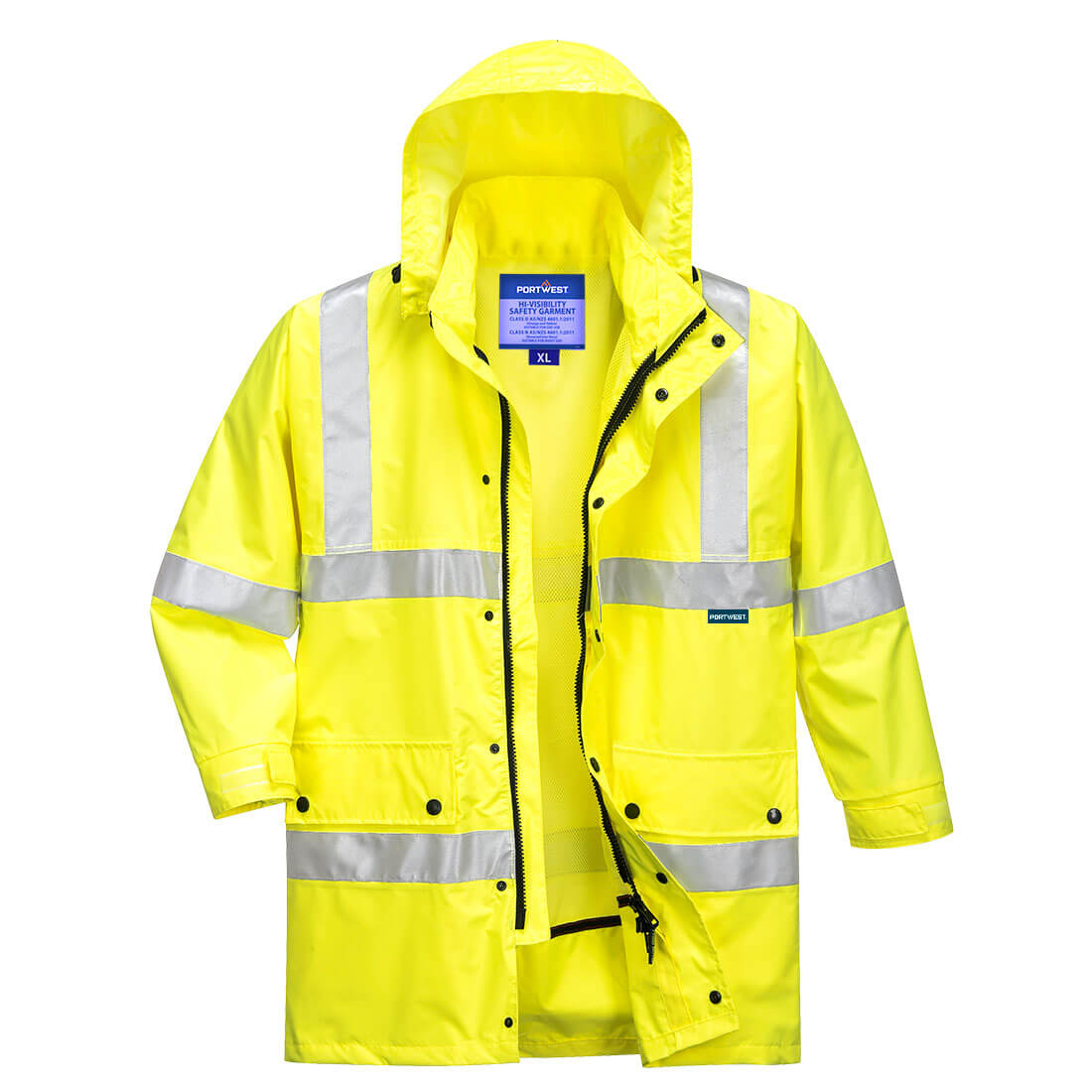 Portwest Argyle Hi-Vis Rain Traffic Jacket in Yellow