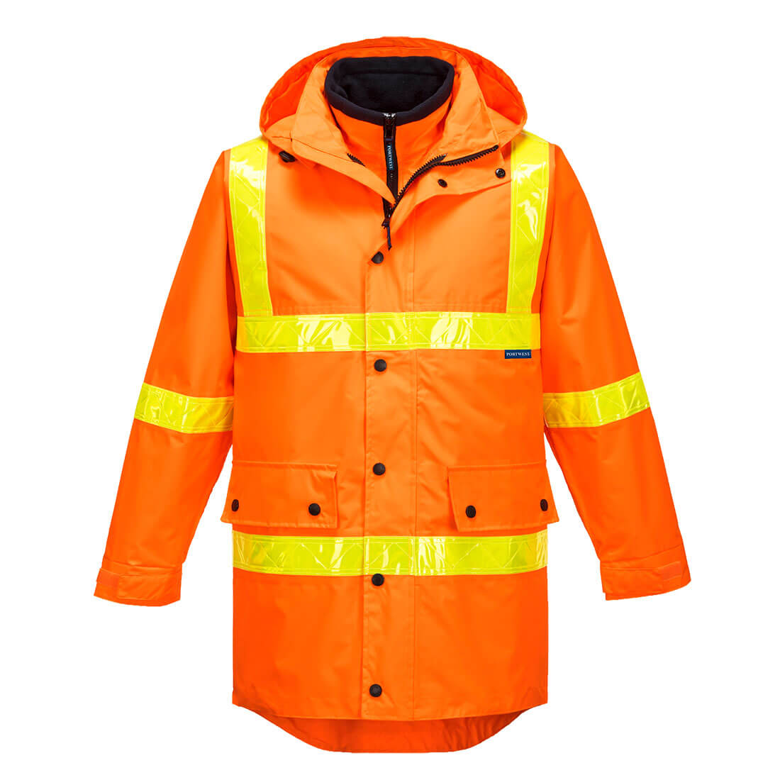 Portwest Squizzy Hi-Vis Roads 4-in-1 Jacket in Orange