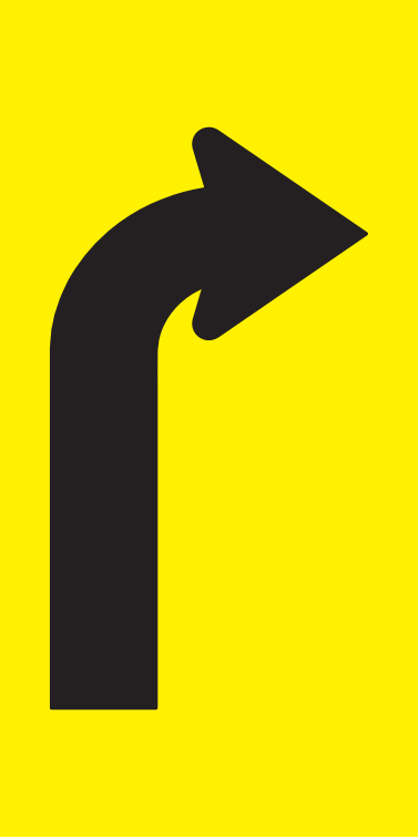 Right Curve (Symbolic), Multi Message , Class 1 Refl. Sign