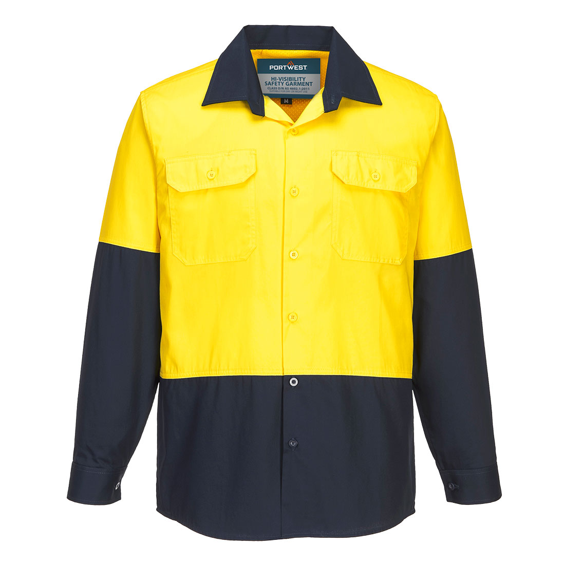 Portwest MS801 Canberra Hi-Vis Lightweight Contrast Class D Shirt L/S