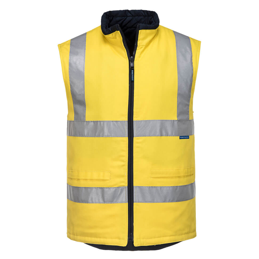 Portwest Hi-Vis Reversible Vest in Yellow