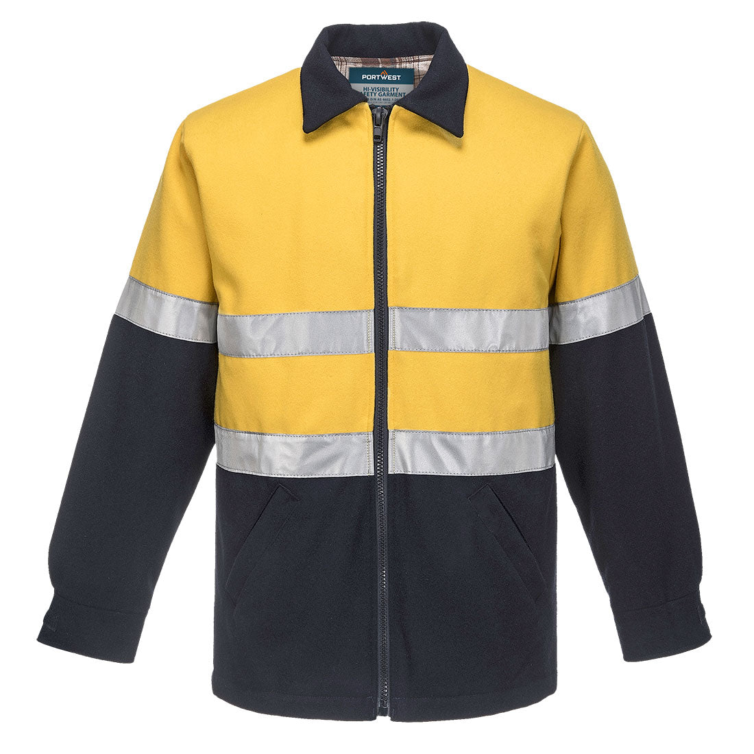 Portwest MW028 Bluey Hi-Vis Wool Blend Contrast Work Jacket