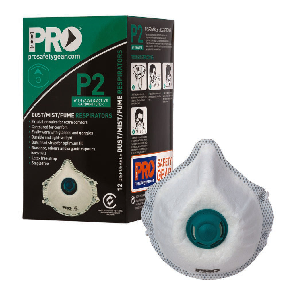 Pro Choice Safety Gear Dust Masks P2+Valve+Carbon