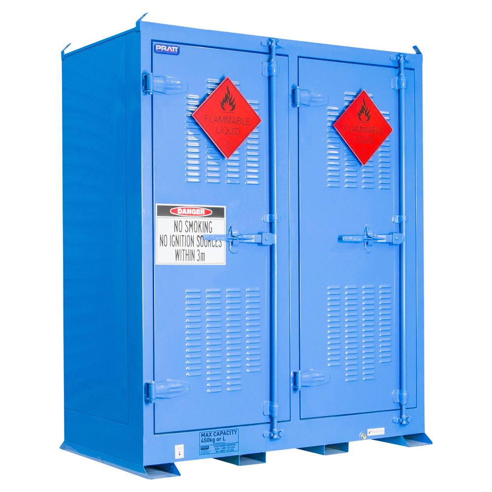 Pratt Safety POD450 Dangerous Goods Outdoor Storage Cabinet:450L - 2 Doors - 6 Shelves