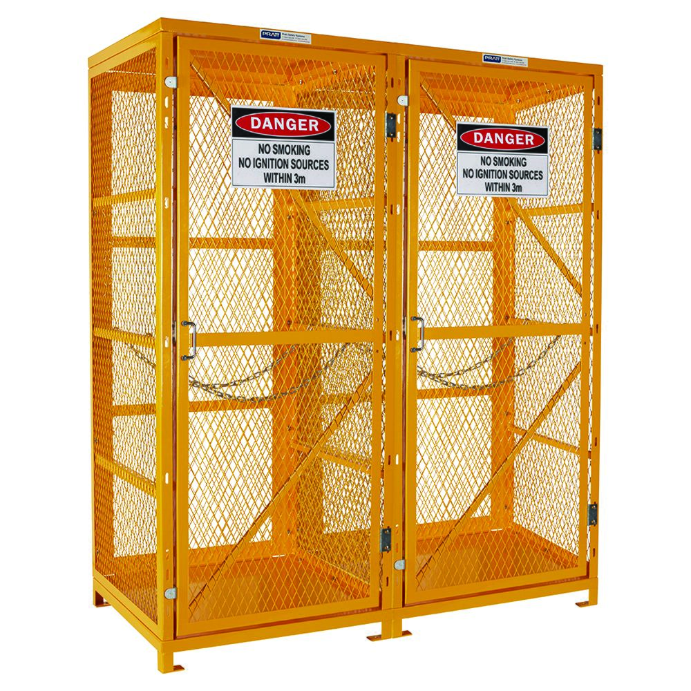 Pratt Safety PSGC18V Gas Cylinder Storage Cage. 1 Storage Level Up To 18 G-Sized Cylinders