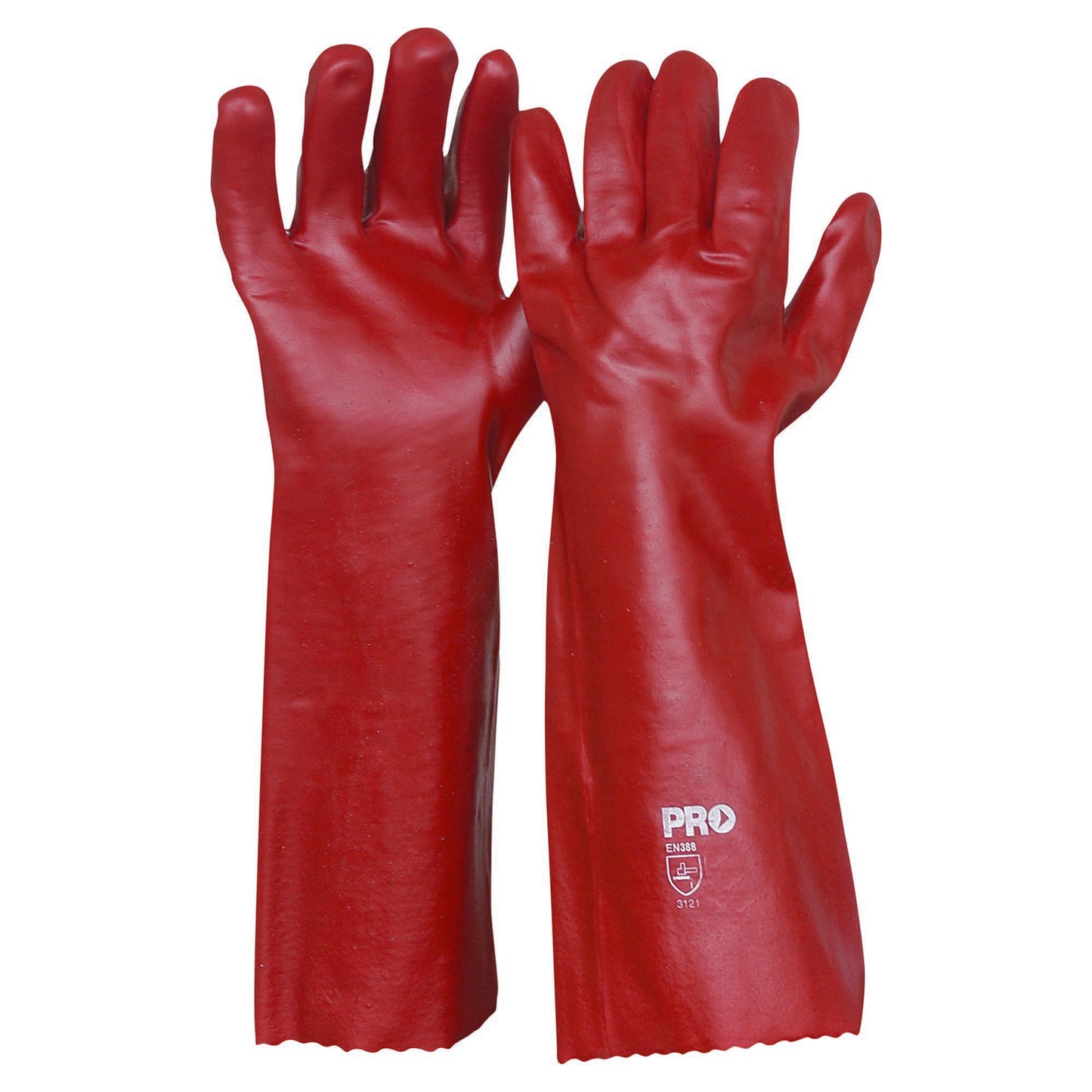 Pro Choice Safety Gear 45cm Red PVC Gloves Large