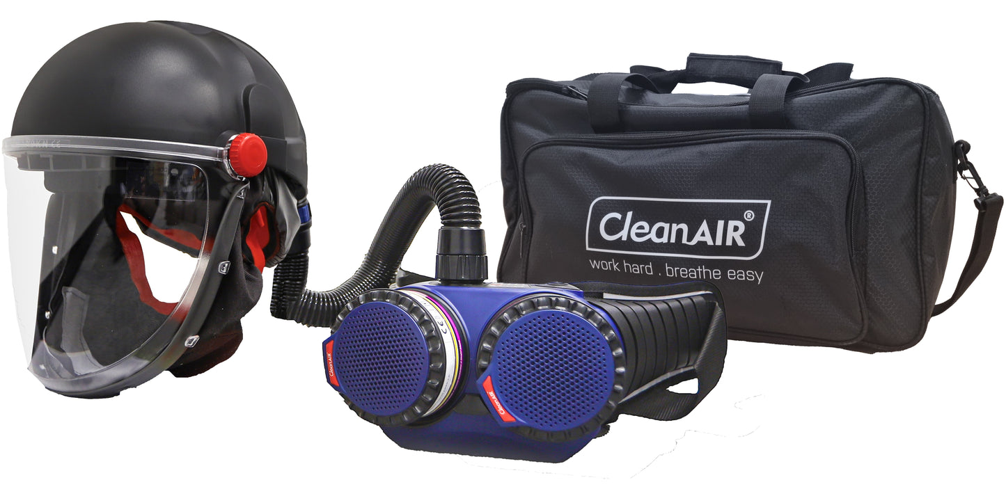 CleanAIR R304100H CA-40G Hard Hat w/ Toric Visor & AerGO PAPR Kit - Heavy Duty Battery