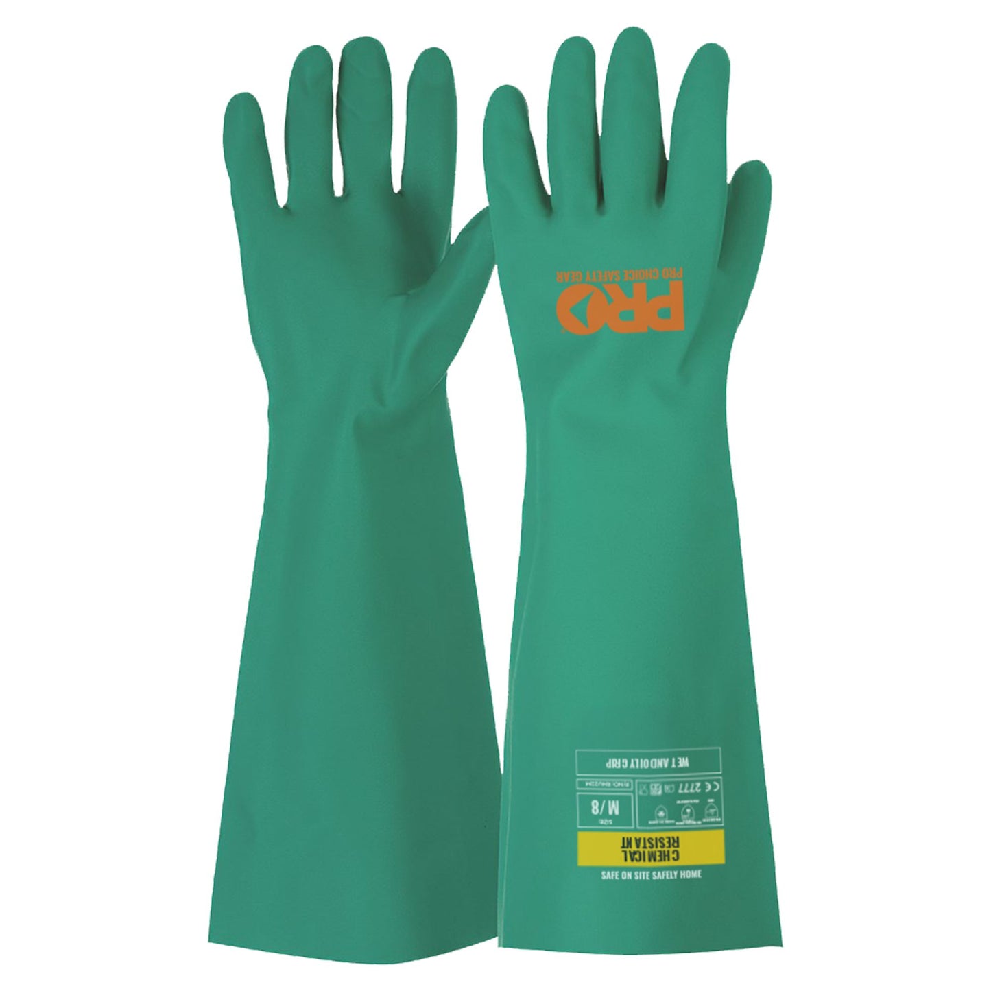 Pro Choice Safety Gear 45Cm Green Nitrile Gauntlet Gloves