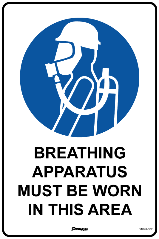 Breathing Apparatus Must Be Worn In This Area Sign