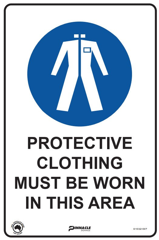 Protective Clothing Must Be Worn In This Area Sign