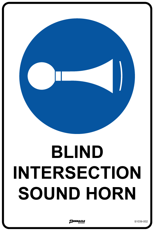 Blind Intersection Sound Horn Sign