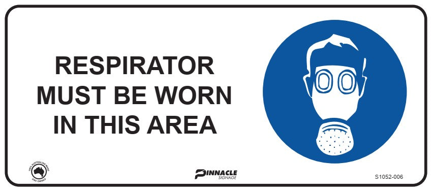 Respirator Must Be Worn In This Area Sign