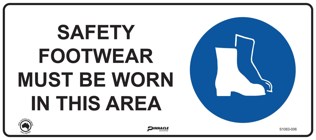 Safety Footwear Must Be Worn In This Area Sign